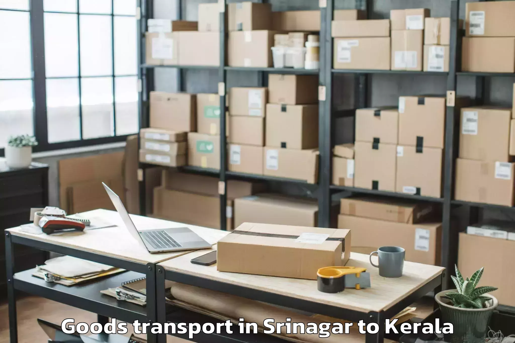 Leading Srinagar to Parippally Goods Transport Provider